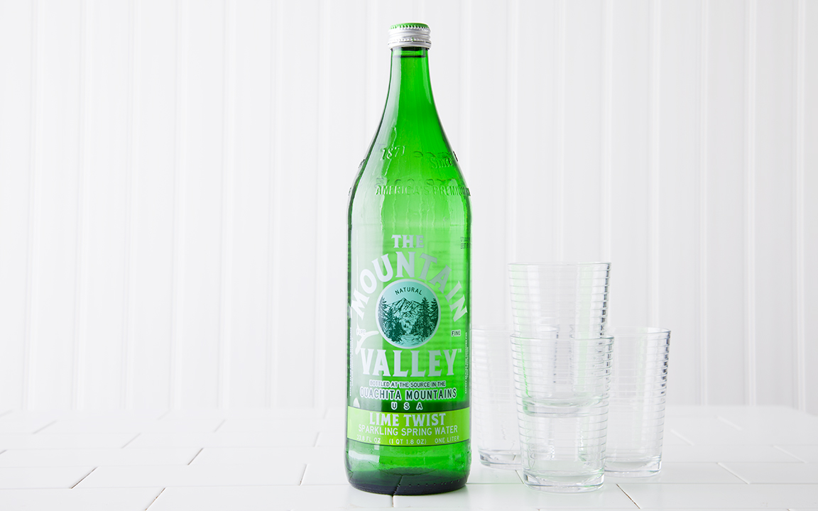 Lime Twist Sparkling Water Mountain Valley Spring Water SF Bay