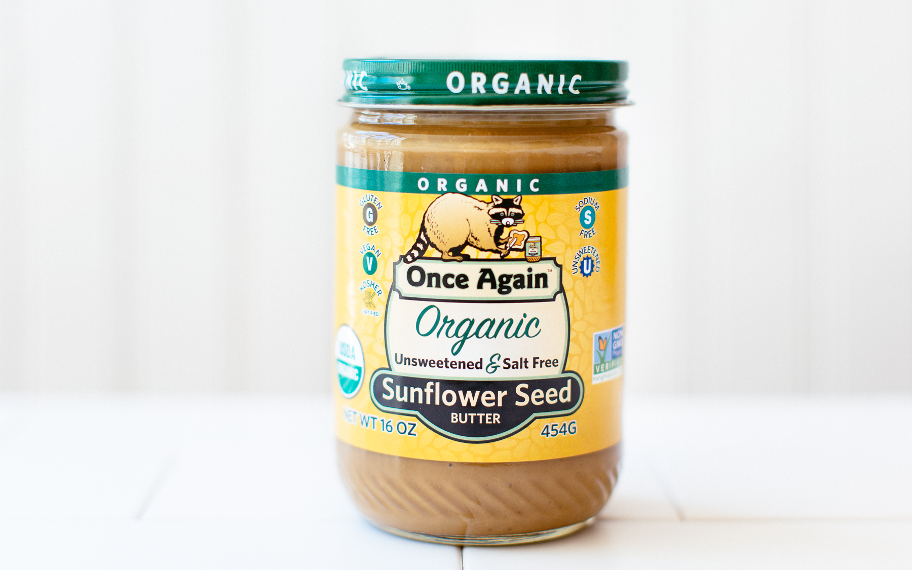 Organic Unsweetened Sunflower Seed Butter Once Again Nut Butter SF