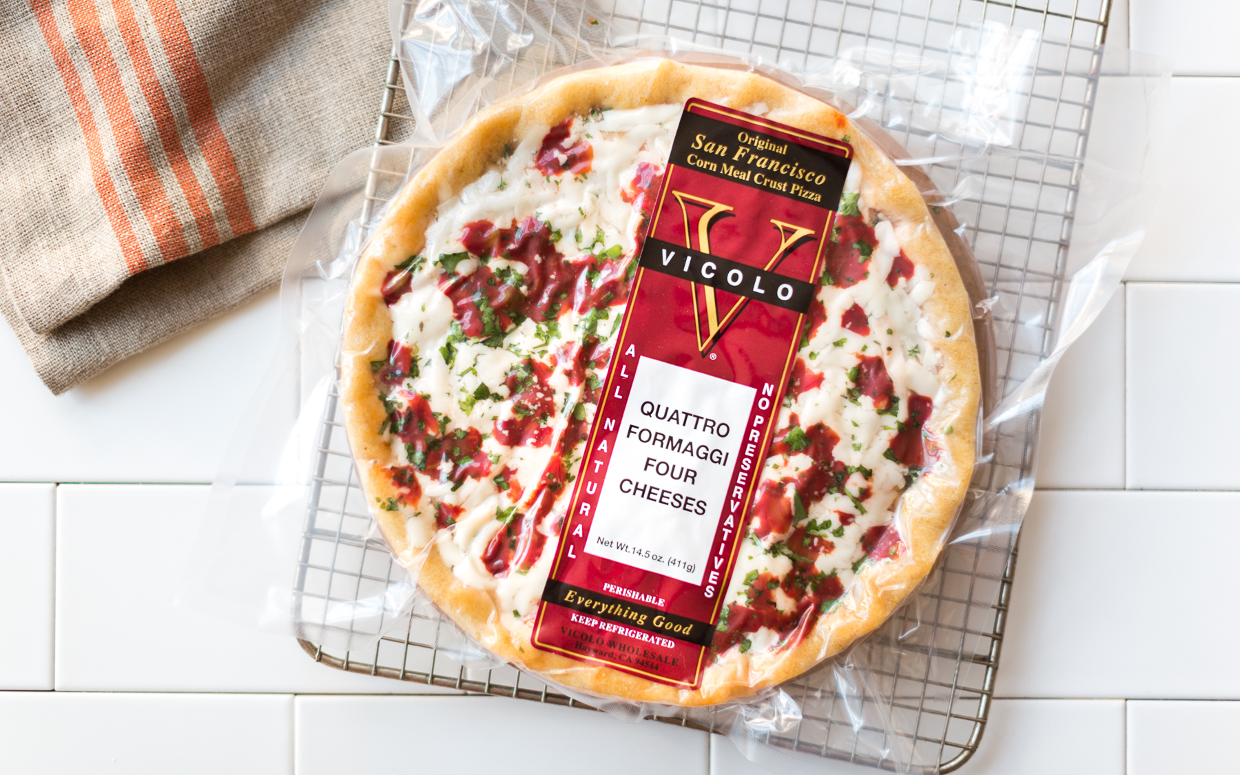 Quattro Formaggi Cornmeal Crust Pizza Vicolo Pizza SF Bay Good Eggs