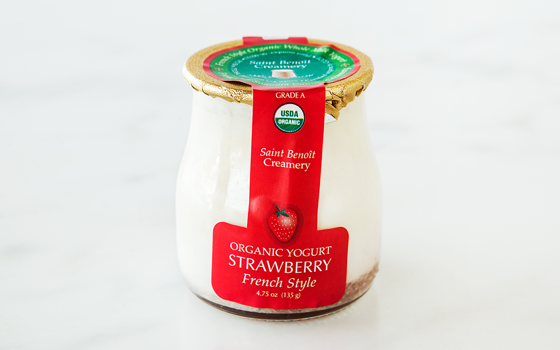 Organic FrenchStyle Strawberry Yogurt Saint Benoit Creamery SF Bay