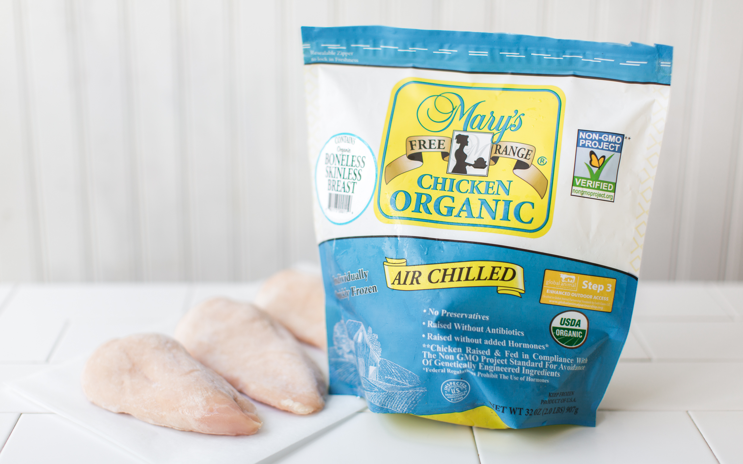 Organic Boneless Skinless Chicken Breasts (Frozen) Mary's Free Range