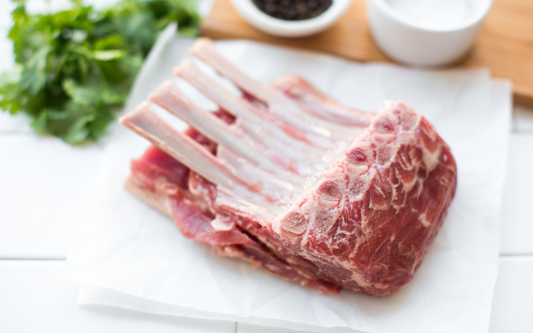 Grassfed Half Rack of Lamb, Frenched (Frozen) Viriditas Farm SF