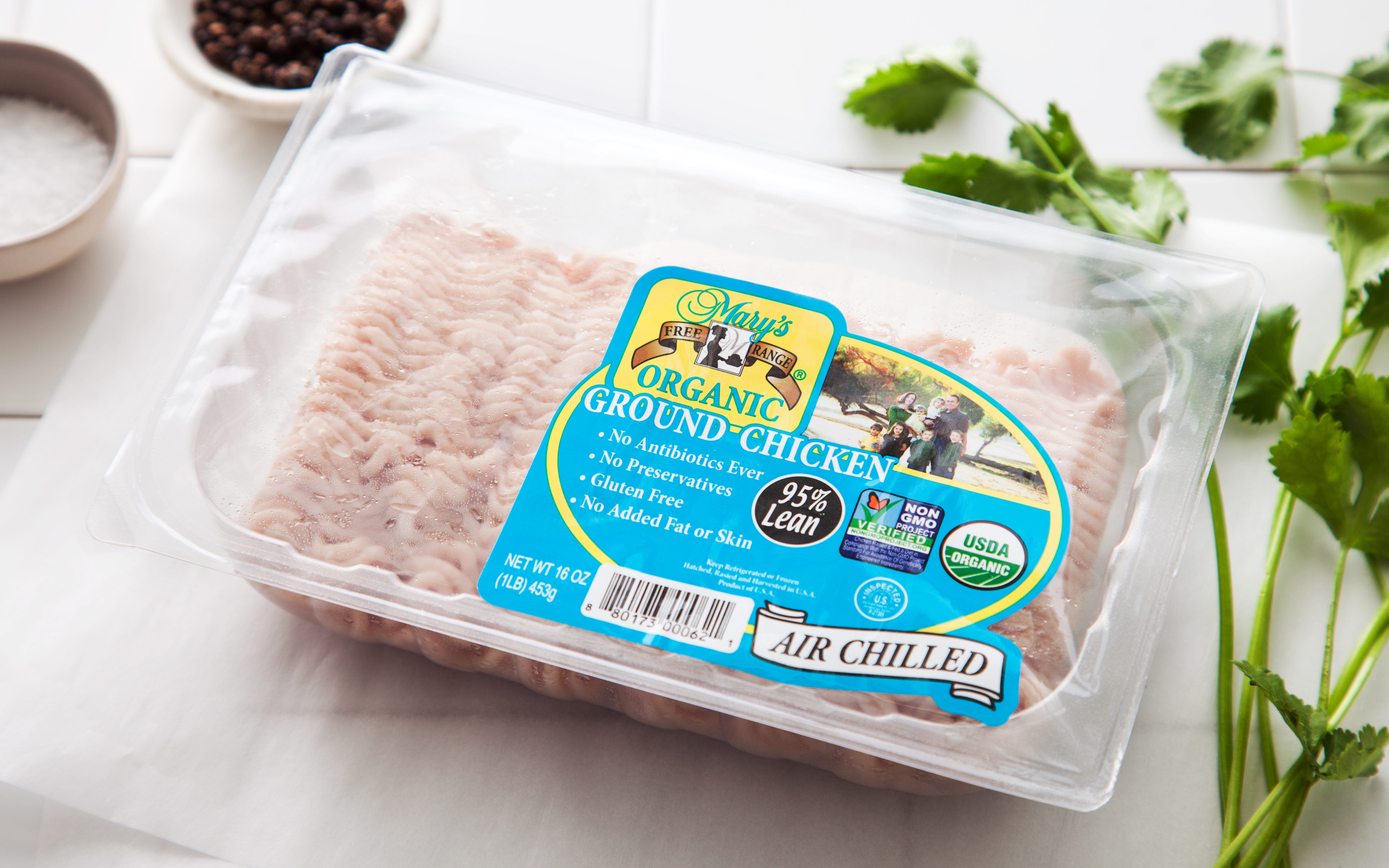 Organic Ground Chicken (Frozen) Mary's Free Range Chicken SF Bay