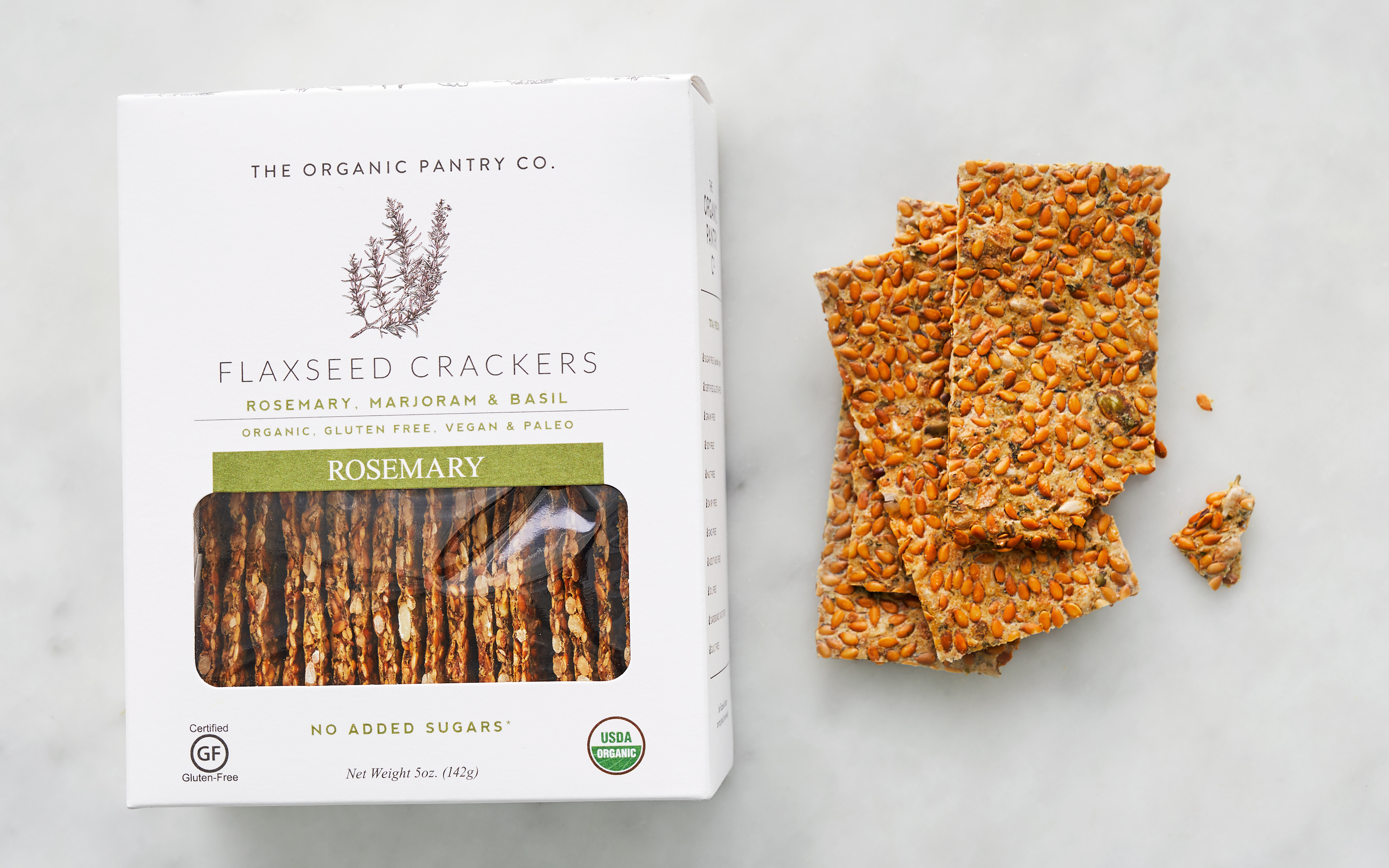 Organic Rosemary Flaxseed Crackers The Organic Pantry Sf Bay