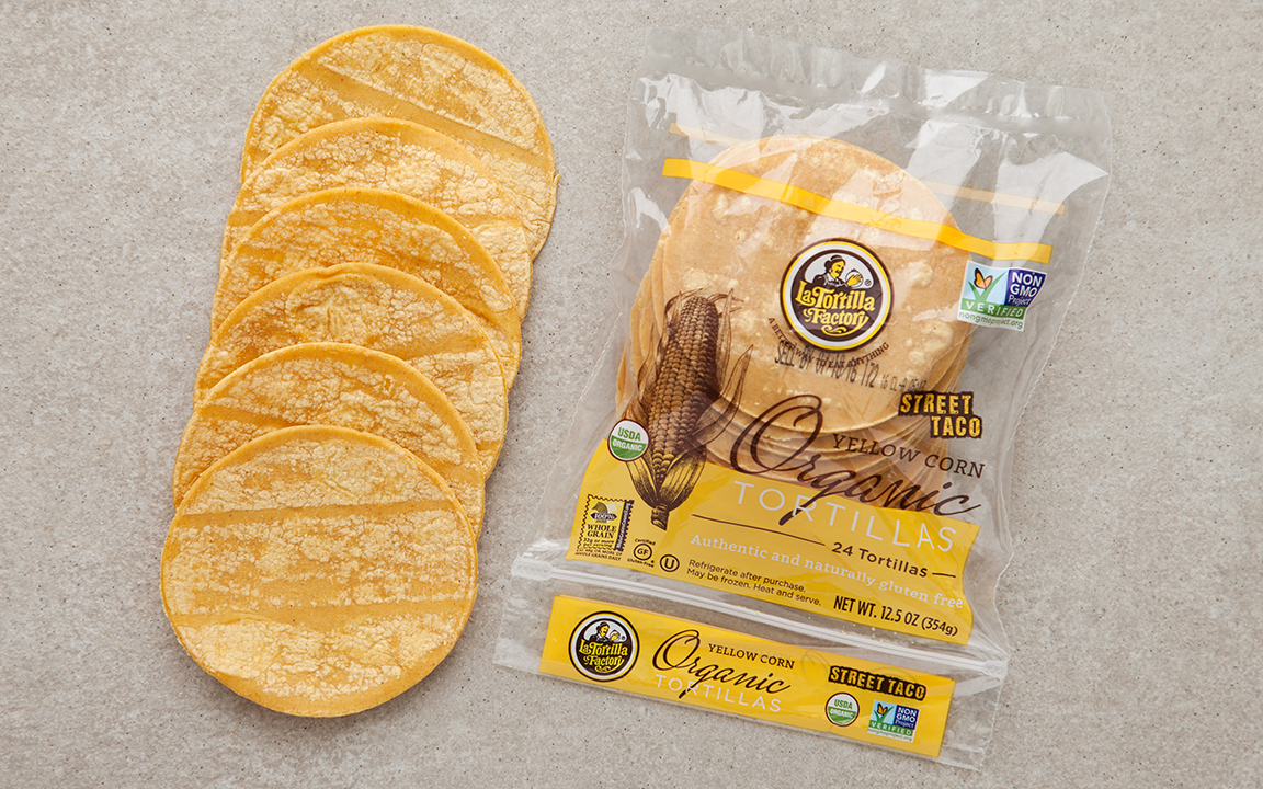 Organic "Street Taco" Yellow Corn Tortillas La Tortilla Factory SF